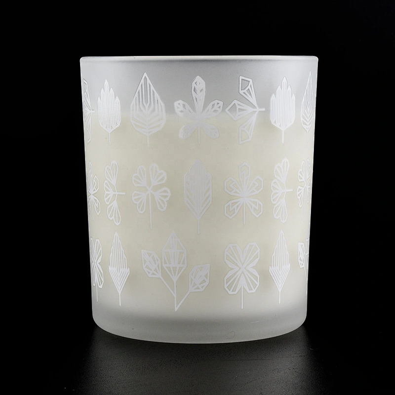 Sunny white matte luxury empty glass candle jars holder for candle making