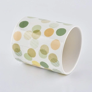 Sunny luxury custom white empty ceramic holder jars for candle