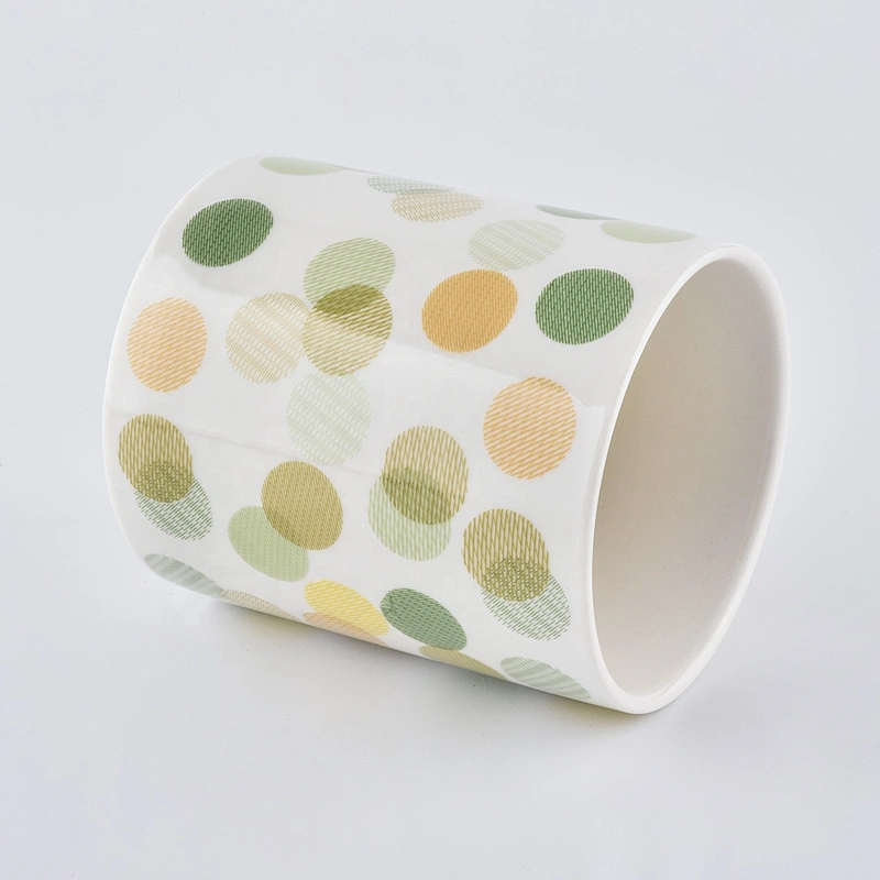 Sunny luxury custom white empty ceramic holder jars for candle