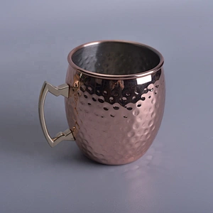 Stainless Steel Gold Mug Candle Jars Soy Wax Home Decor
