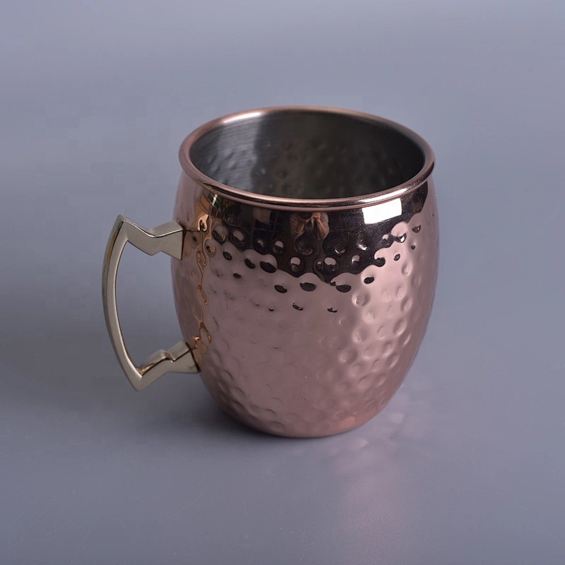 Stainless Steel Gold Mug Candle Jars Soy Wax Home Decor