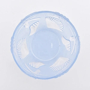 Coast glass candle jar with lids light blue home decoration wholesale