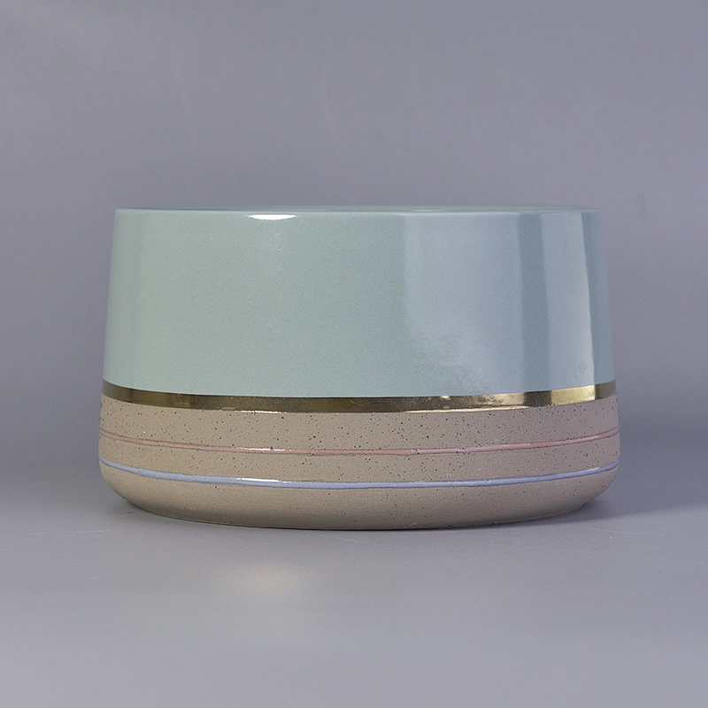 Hand made round votive ceramic candle containers 12oz 14oz