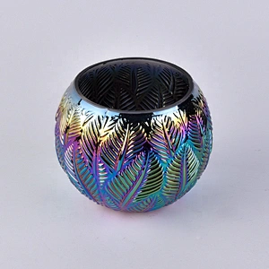 Vintage electroplating candle jar tealight glass candles vessel wedding decoration suppliers
