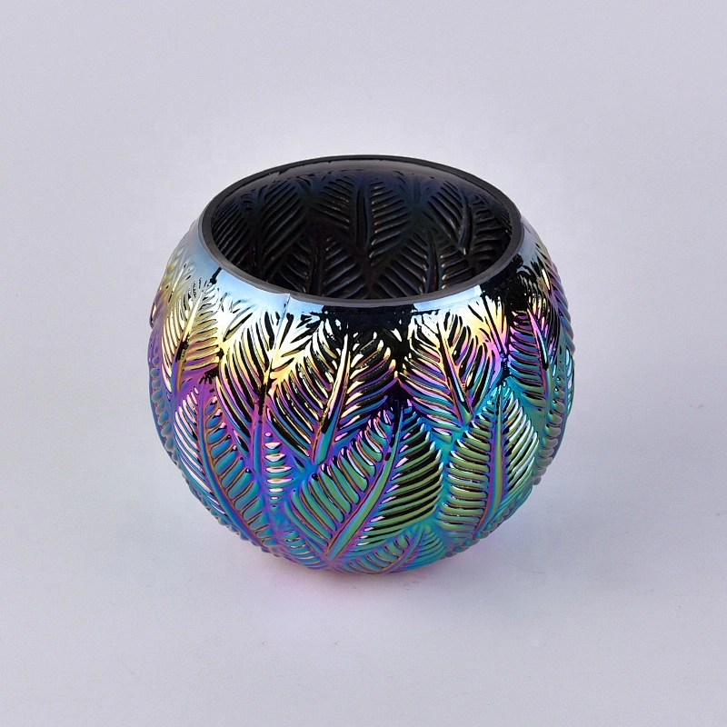 Vintage electroplating candle jar tealight glass candles vessel wedding decoration suppliers