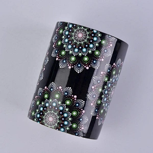 Wholesales black empty ceramic jars for luxury candle making