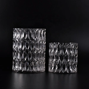 Wholesale cylinder empty crystal  glass candle holder