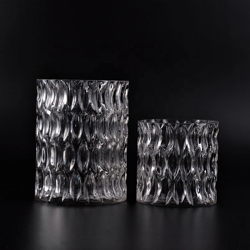 Wholesale cylinder empty crystal  glass candle holder