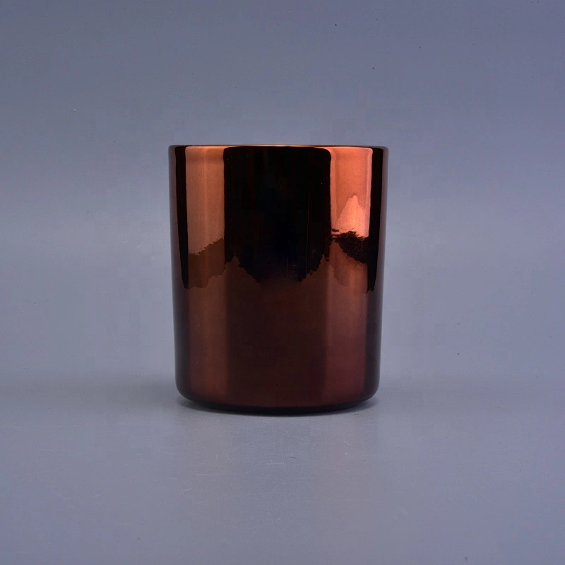 400ml Cylinder plating ceramic candle holder wholesales