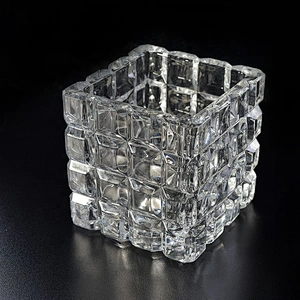 Luxury Glass Candle container tealight candle jars home decoration wholesales