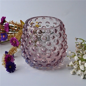 500ML Colored bubble Glass Candle holder
