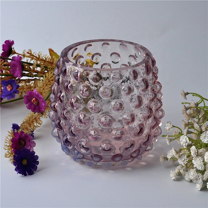 500ML Colored bubble Glass Candle holder