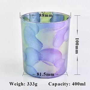 Customized candle vessel handmade glass tea light candle jar