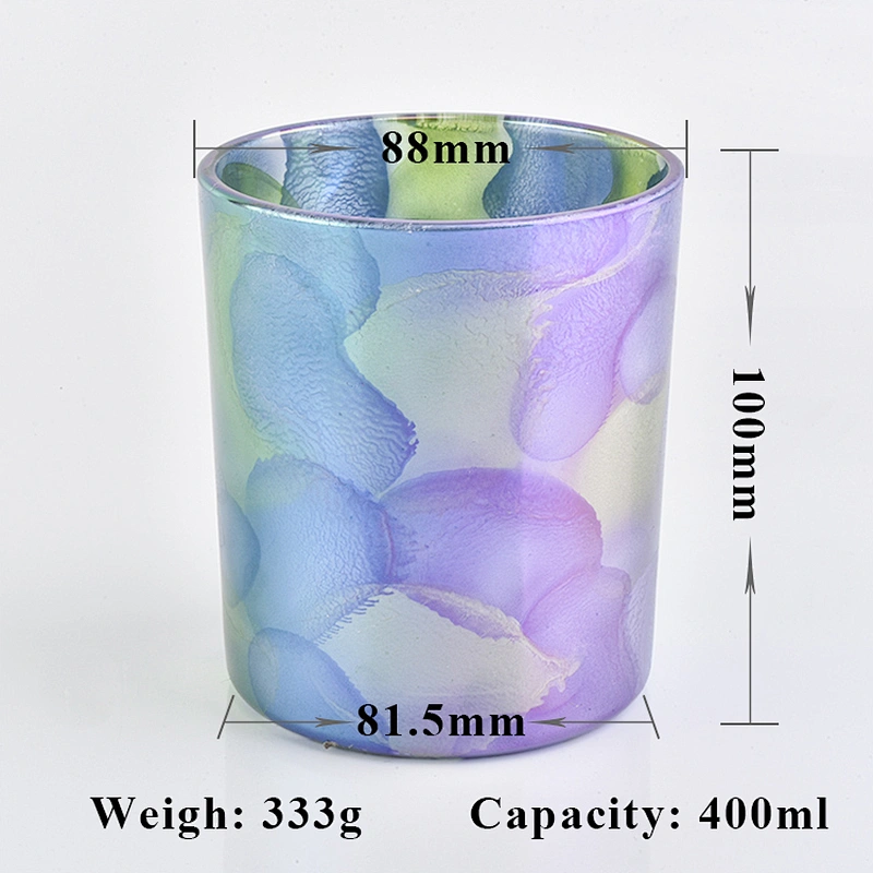 Customized candle vessel handmade glass tea light candle jar
