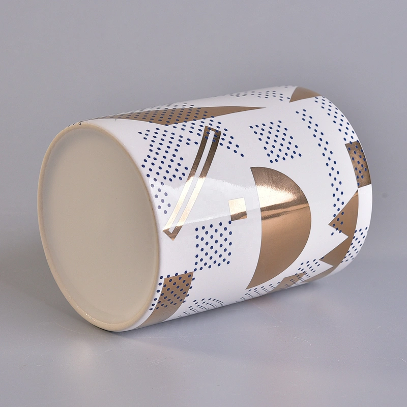 Wholesales Sunny white custom luxury ceramic candle holder
