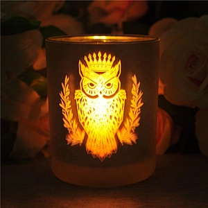 12oz mercury tealight matte candle holders glass