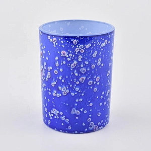 Unique design decoration glass candle holder candle glass jar for wedding