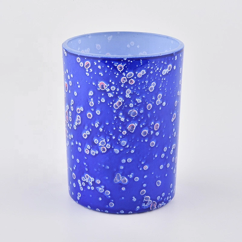 Unique design decoration glass candle holder candle glass jar for wedding