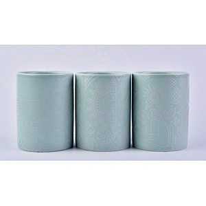 8oz 10oz cylinder ceramic jars for soy candle filling