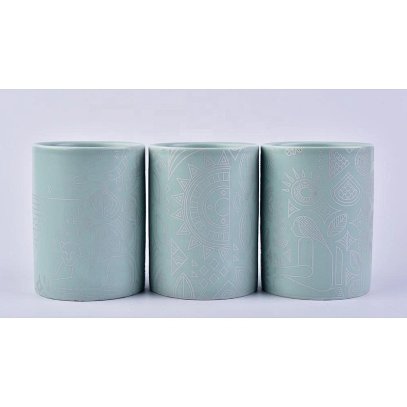 8oz 10oz cylinder ceramic jars for soy candle filling