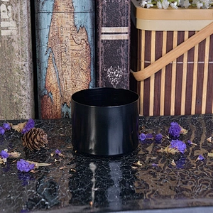 Cylinder black matte Candle Jars bowl Metal Container for home Decor Wholesales