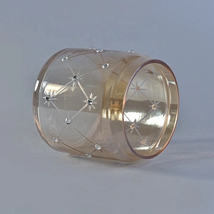 Wholesales luxury glass candle beauty container in bulk