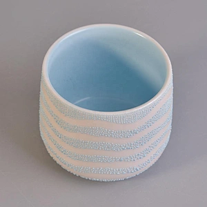 Personalized handmade scented ceramic candle containers home decoration use
