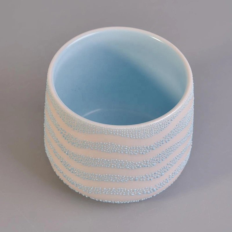 Personalized handmade scented ceramic candle containers home decoration use