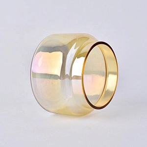 Wholesale amber candle jar glass home decoration