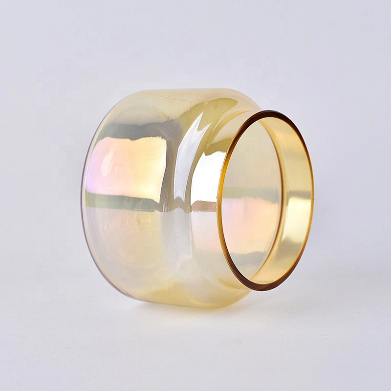 Wholesale amber candle jar glass home decoration