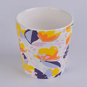 bright color ceramic vessel for candle making