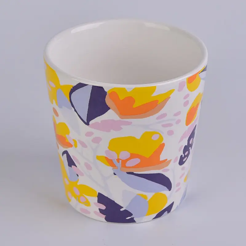 bright color ceramic vessel for candle making
