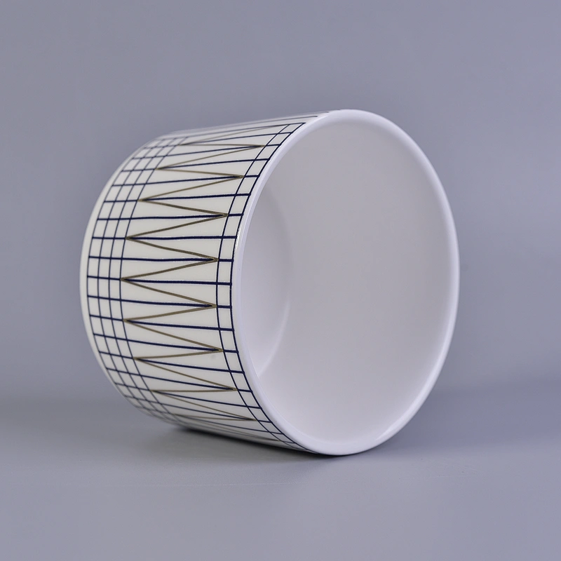 Wholesales glaze empty recycled candle container holder home decor