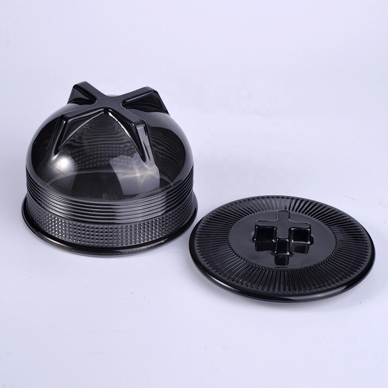 Crystal luxury black glass candle jar with lid