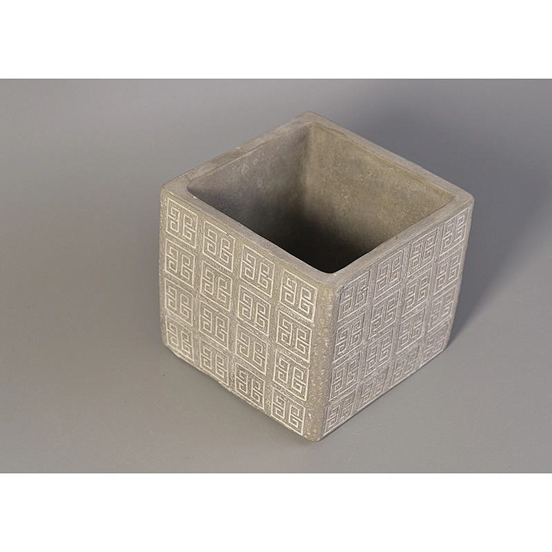 10oz 14oz 20oz luxury custom square cement candle holders