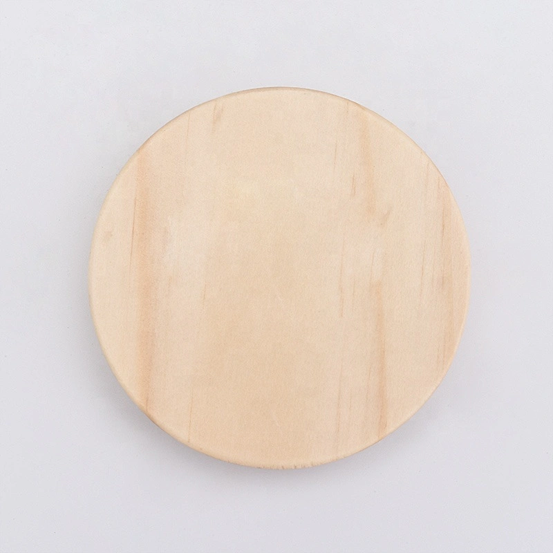 natural wooden lid for glass candle jars candle accessory