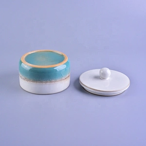 Antique ceramic votive candle holder with lid in bulk