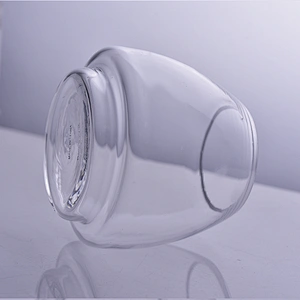 Wholesales Unique Clear Glass Candle Jars Home Decoration