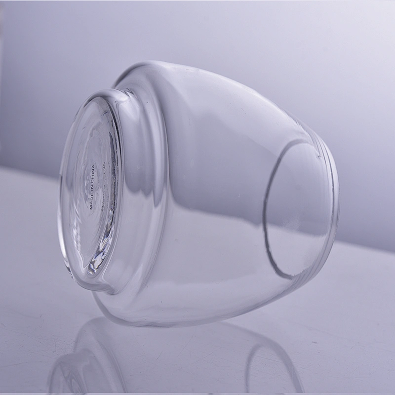 Wholesales Unique Clear Glass Candle Jars Home Decoration
