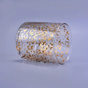 Metallic colored glass candle holders home decoration wholesale