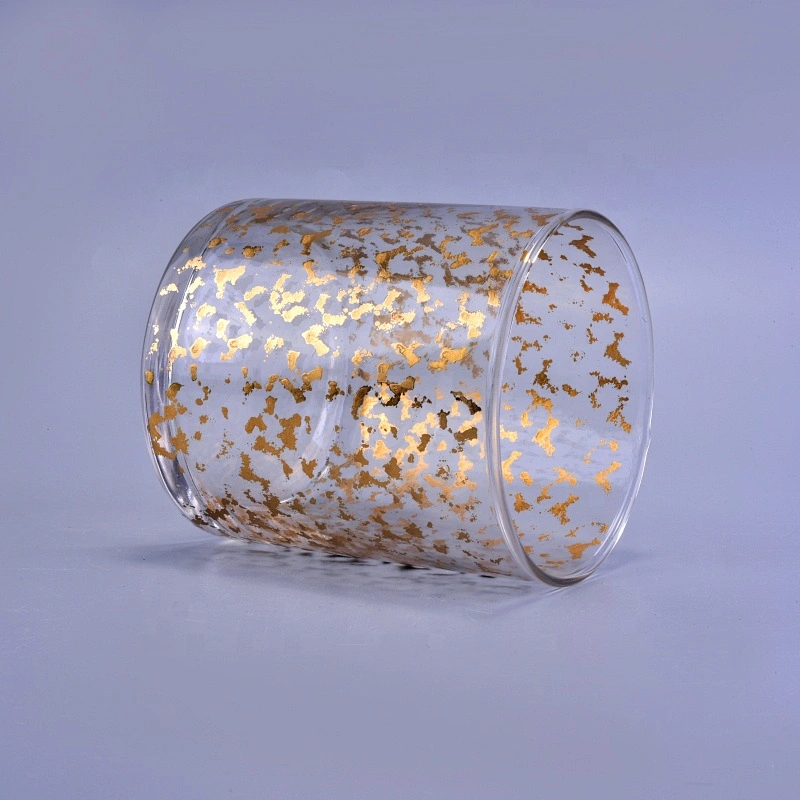 Metallic colored glass candle holders home decoration wholesale