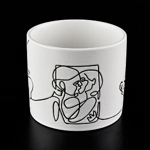 Hot custom logo matte white home decoration ceramic jars