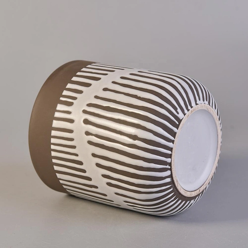 Sunny new design Luxury custom brown candle ceramic holder