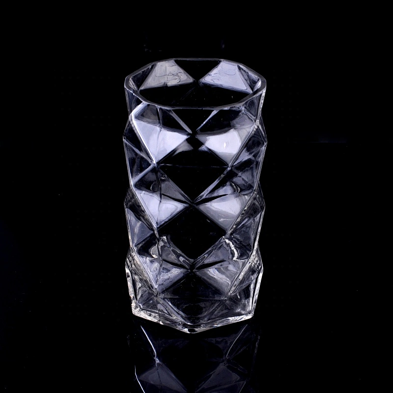 23oz Stereo Prismatic Tall Glass Candle Holders Home Decor Wholesales