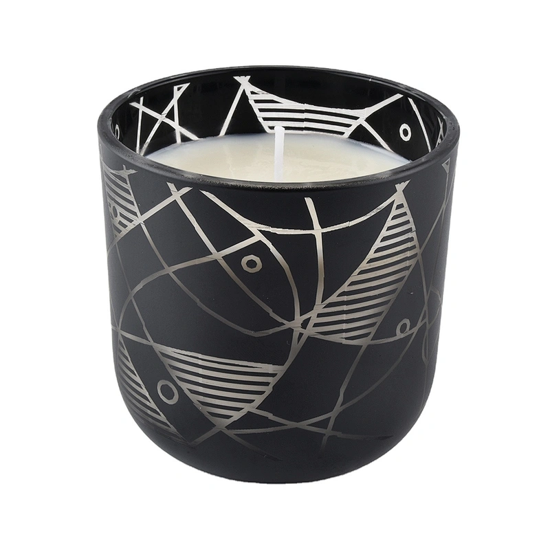 Sunny glassware black empty matte glass candle jars 10oz 20oz