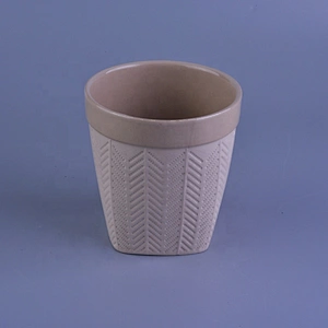 6oz 8oz 10oz Suppliers brown ceramic candle holder