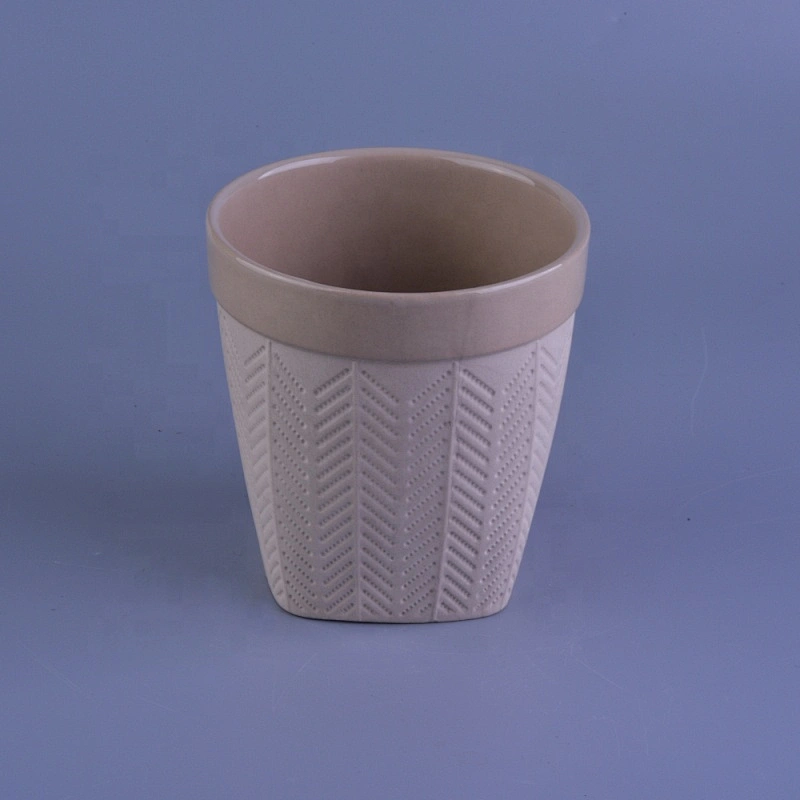 6oz 8oz 10oz Suppliers brown ceramic candle holder