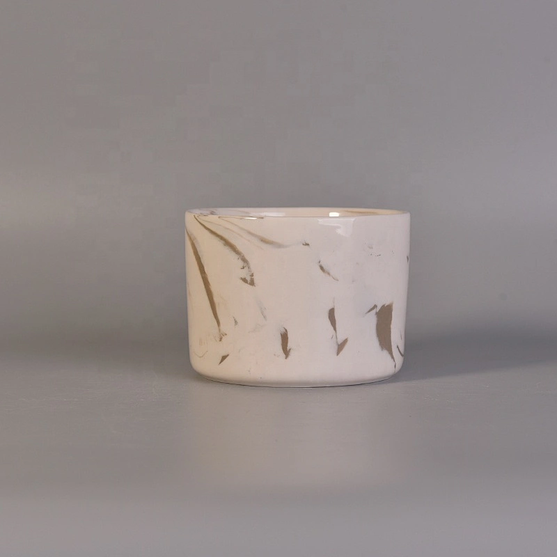 Cylinder mable ceramic candle containers for home decor