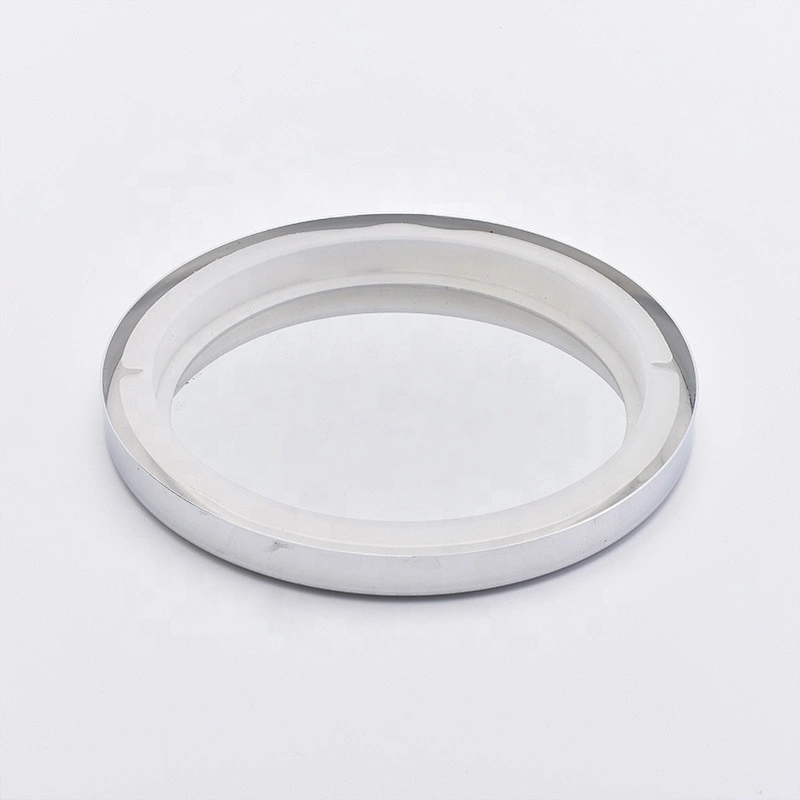 mirror metal lids for candle holders electroplating color caps for glass containers wholesales