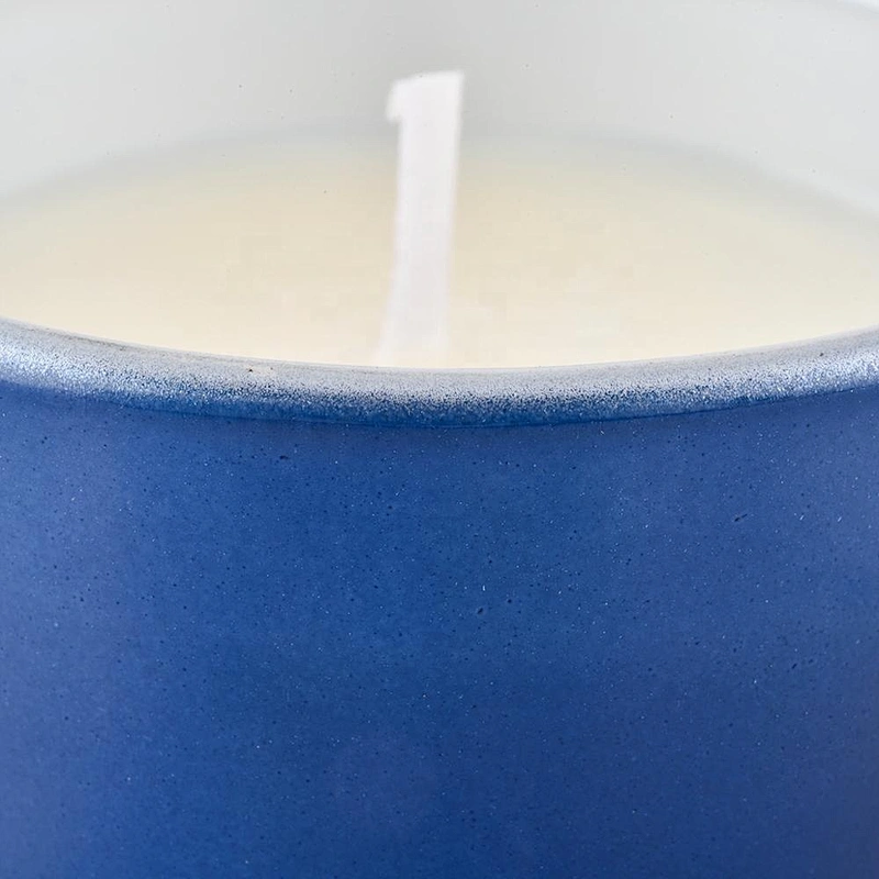 10oz Sunny glassware luxury customized blue candle glass holders